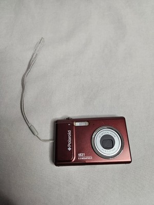 Vintage Polaroid T831 Digital Camera Red 8MP 3X Optical Zoom With Battery Tested