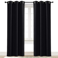 NICETOWN Soundproof Thermal Insulated Blackout 42"W x 84"L Pack of 1 , Black