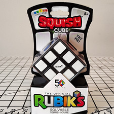 Rubik's Squish Cube 3x3x3 Solvable Twist Puzzle, Multicolor Plastic, Ages 8