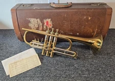 Vintage F.E. Olds & Sons Cornet - 1939 - w/ Original Sales Reciept