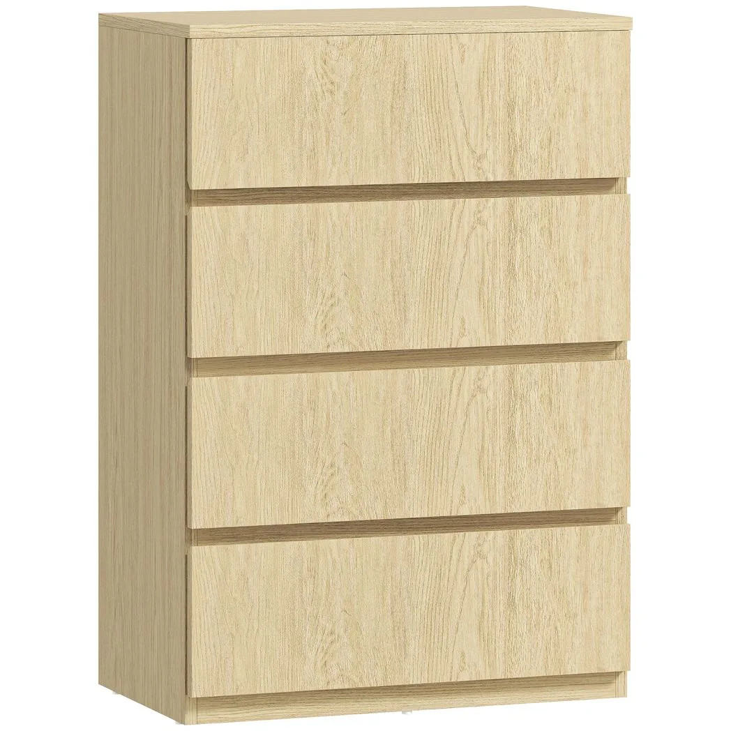 Rackhams Bedroom Chest Of Drawers, 4 Drawers Dresser, Drawer Unit - Natural - Image 2