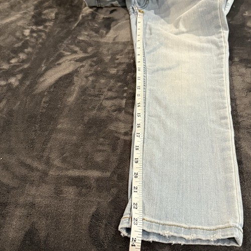 Art Class Skinny Distressed Denim Light Blue Jeans Snap&Zip Adj Waist Girls 12 - Picture 14 of 22