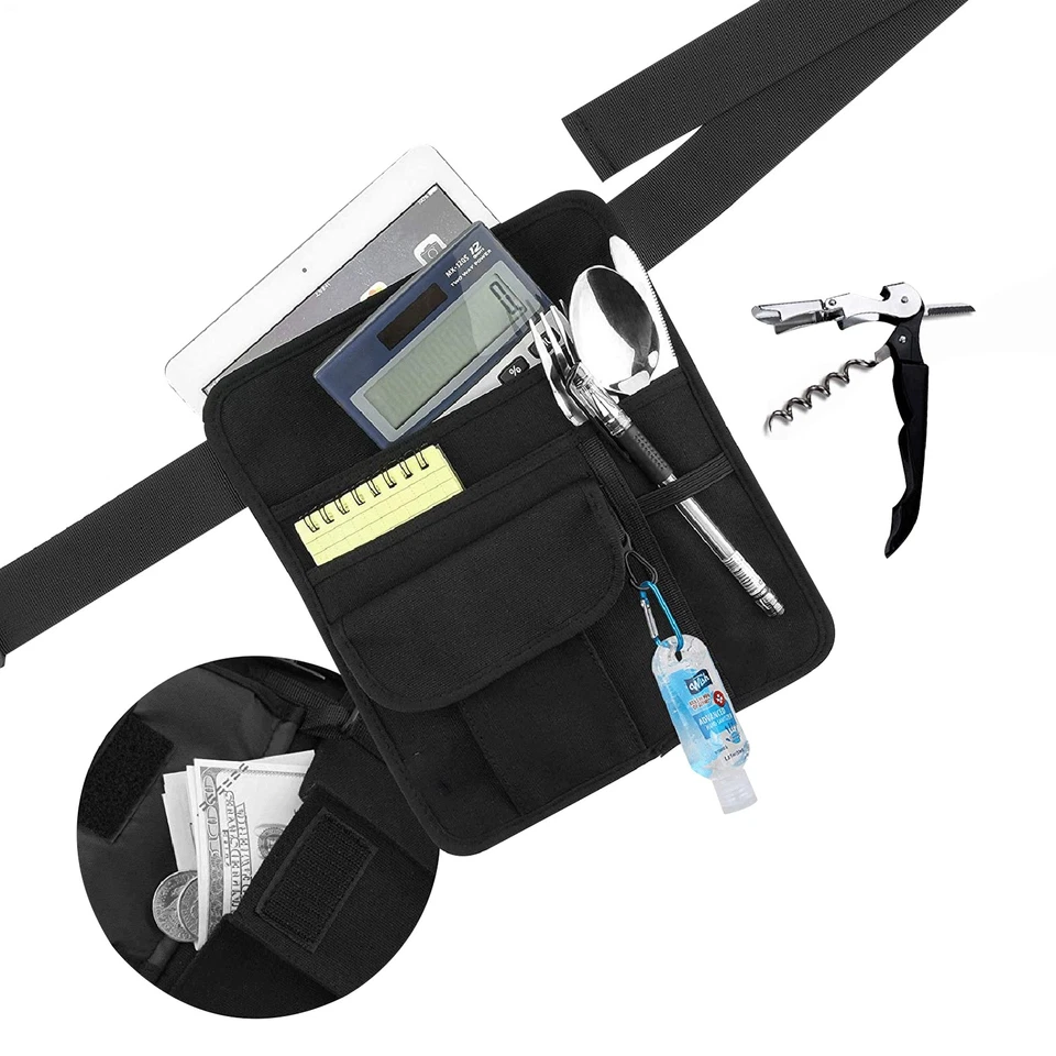 Bolsa de cadera bar restaurante camarero delantal bolsa bolsa de dinero bolsa de cintura delantal de servidor Foto 4 de 4