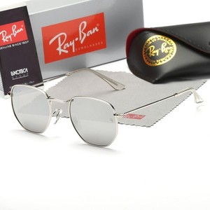 Nuovi occhiali da sole Ray-Ban RB3548 Erika Classic montatura argento lenti argento UV