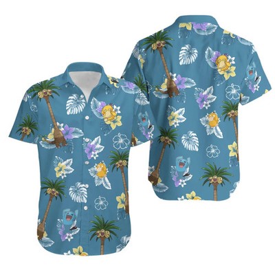 Tropical Monster Hawaiian Shirt Men Women Aloha Beach Summer Cartoon