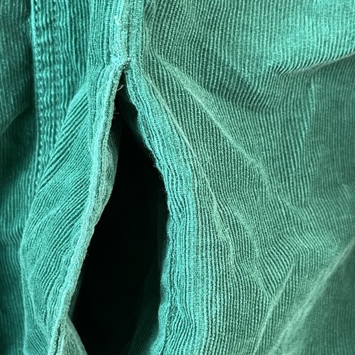 Quaker Factory Christmas Corduroy Shirt 3X Full Zip Green Embroidered Presents - Picture 6 of 10
