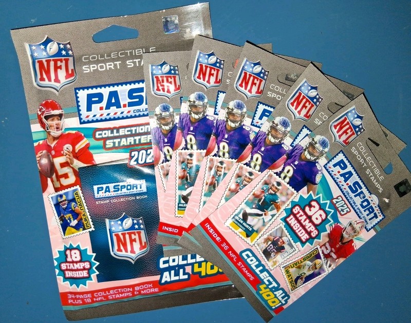 P.A. Sport NFL Series 3 Stamps 2025 Collection Book-Plus 5 Packs 36 NFL Stamps