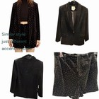 Lili Sidonio X Molly Bracken Black Jacket Blazer & Shorts Set embellished XS — photo 1