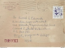 KV)1978 POLAND, CIRCULATED PRINTED MATTER COVER, SENT FROM THE HORTUS BOTANICUS