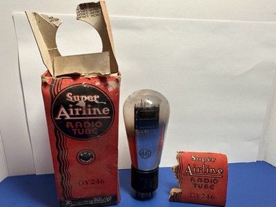 Vtg Super Airline Radio Tube GY 246 | Class B Output Amplifier | Montgomery Ward