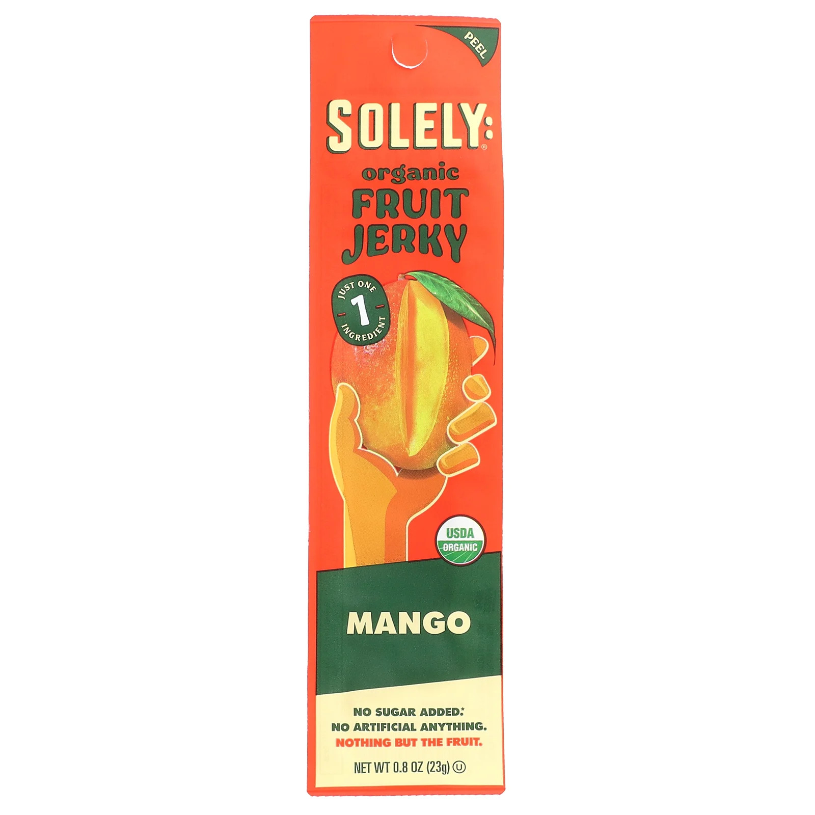 Органическое фруктовое вяленое мясо, манго, 0,8 унции (23 г)