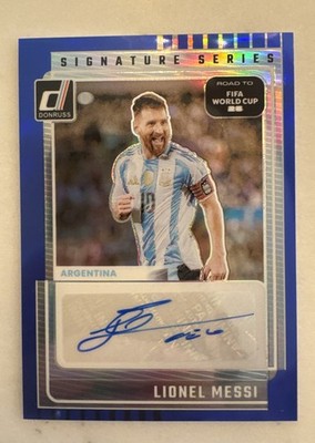 2025/26 Panini Donruss Soccer Lionel Messi /199 Auto Blue Signature Series