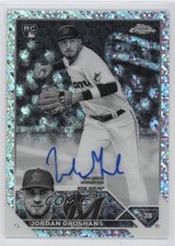 2023 Topps Chrome Black & White Mini-Diamond Refractor Jordan Groshans Auto 1a39