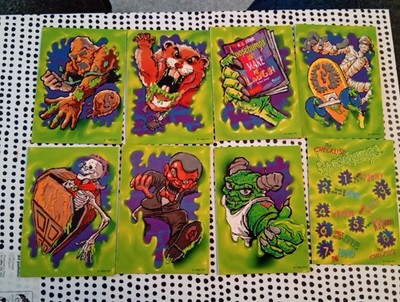 1996 Frito-Lay Goosebumps R.L. Stine 8 Karten Glow in the Dark Promo Set