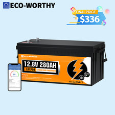 ECO-WORTHY 3584Wh 12V 280Ah Bluetooth LiFePO4...