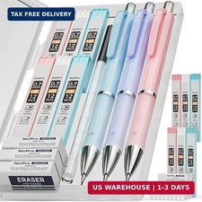 Nicpro 3PCS Cute Mechanical Pencil Set with Case, 0.7 mm Pencils
