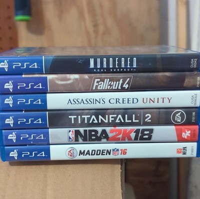 PlayStation 4 Multiplayer Game Lot: Assassin's Creed, Fallout, NBA 2K, Madden N 