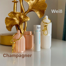 Lippenstiftetui mit Schlüsselanhänger, Geriffelte Hülle für Lippenbalsam