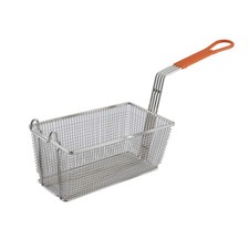 New 12.25” x 6.5” Winco FB-10 Fry Basket Nickel Plated Orange Handle Restaurant