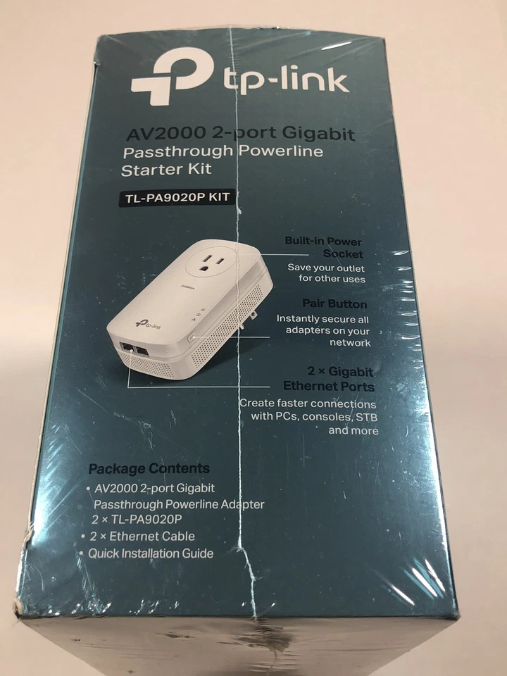 TP-Link TL PA9020P KIT Powerline Ethernet Adapter 2 Port AV2000 - Image 3 of 4