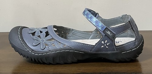 JBU Jambu Wildflower Shoes Blue Floral Cutout Mary Jane Comfort Vegan Flat Sz 8M - 第 18/24 張圖片