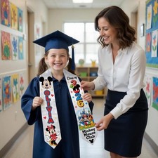 Personalized Mickey Mouse  Friends Class Of 2026 Graduation Stole Sash
