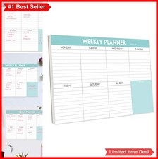 Weekly Planner Notepad 52 Sheets 100gsm Paper Undated To Do List 10x7 in
