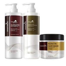 Keratin Hair Care Combo Kit: Shampoo, Conditioner  Mask for All Hair Types