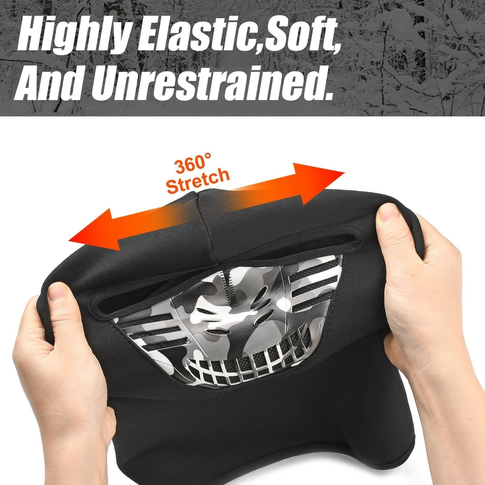 Лыжная маска дышащая балаклава зимний тепловой капюшон для лица мотоцикла для мужчин - Изображение 4 из 4