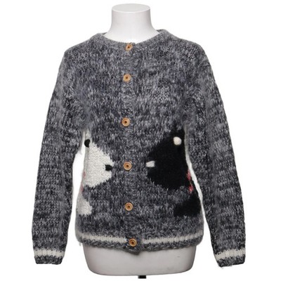Yessica, Strickjacke, Damen, Größe: 38, Grau/Weiß/Schwarz/Rot, Acryl/Wolle #S4j