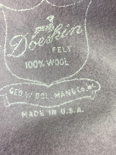 VTG Doeskin Felt Wool Hat Women’s Fedora Made USA Geo Bollman & Co Ribbon Band - Picture 4 of 7
