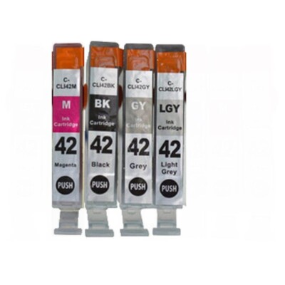 4 PACK CLI-42 M B Gray Light Gray Ink Cartridges for Canon PIXMA PRO ...