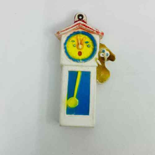 1960s Baby Mobile Charm Hickory Dickory Dock Celluloid Nursery Rhyme TB2 - Afbeelding 1 van 5