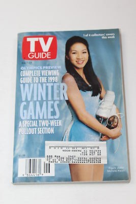 TV Guide February 7-13 1998 MICHELLE KWAN Winter Olympic Games ~Dallas Ed