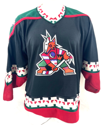 Vintage 1990's Phoenix Coyotes KOHO Black Red LS NHL Hockey Jersey