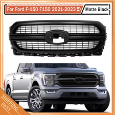 Fit Ford F-150 F150 2021-23 Bumper Grille Uppper Grill Matte Black ML3Z-8200-KA