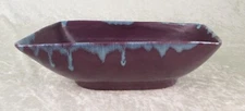 Palo Verde Pottery Planter Purple Blue Drip Glaze 11-1/2 inch Long Vintage MCM