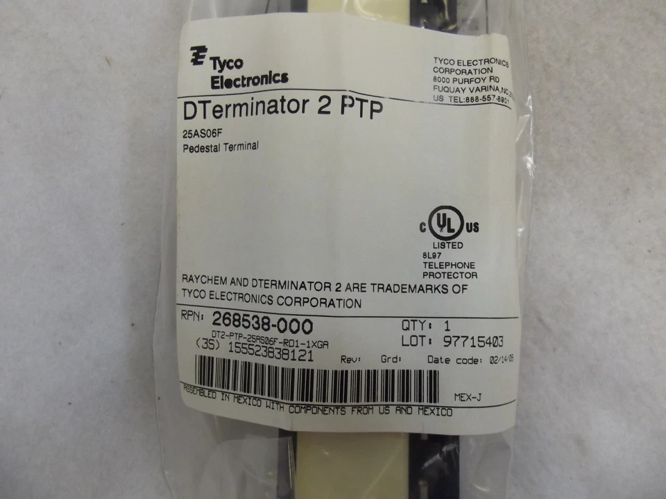 Tyco DTerminator 25PR DT2-PTP-25AS06F-RD1-1XGA Pedestal Terminal 25AS06F 48-5 - Image 2 of 4