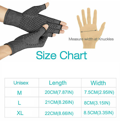 2 Pairs Arthritis Compression Gloves Medical Arthritis Pain Relief Hand Support 