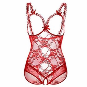 Plus Size Womens Sexy Lingerie Lace Mesh Babydoll Underwear Sleepwear Nightwear