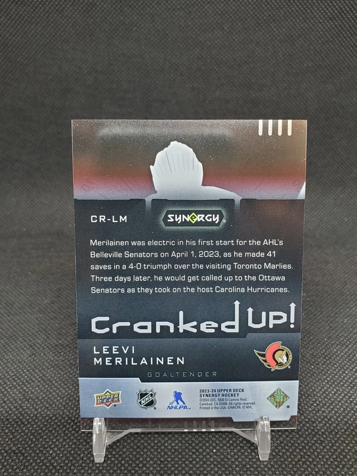 2023-24 Upper Deck Synergy Hockey Leevi Merilainen Cranked Up! Red #CR-LM /599 - Image 2 of 2