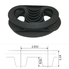 MXL Timing Belt Tooth Pitch 2.032mm Pulley Belt for 6mm Width 3D Printer CNC