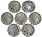 1913-S - 1919-S ALL SAN FRANCISCO MINT Buffalo Nickel Short Set (8 PC. LOT) AG!
