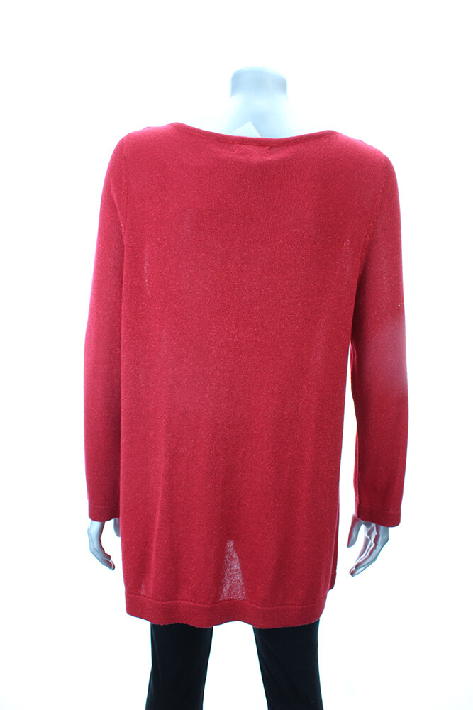 Joseph A. New Red Metallic Beaded Sweater Msrp $49 | eBay