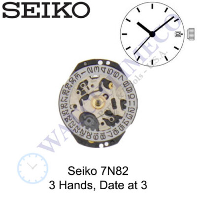 Seiko 7N82 Ladies Quartz Date Watch with New Leather Band | eBay