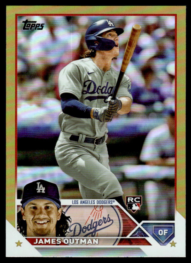 2023 Topps Gold Foil James Outman Los Angeles Dodgers #395
