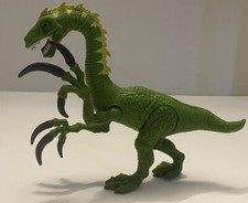 Interactive Dinosaur Roaring Sound Green 7.5  Toy Mouth Lights Up