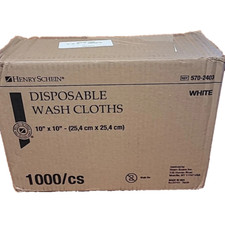 Henry Schein Disposable Wash Cloths 10" x 10" - 1000 / CASE - 570-2403