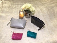   Multifunction Cosmetic Bag Case Pouch Purse Zipper 2pcs  FREE 2BLUE/PINK