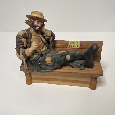 エメット　ケリー　オルゴール人形　ベンチ　ピエロ　Emmett Kelly Jr s-l400.jpg